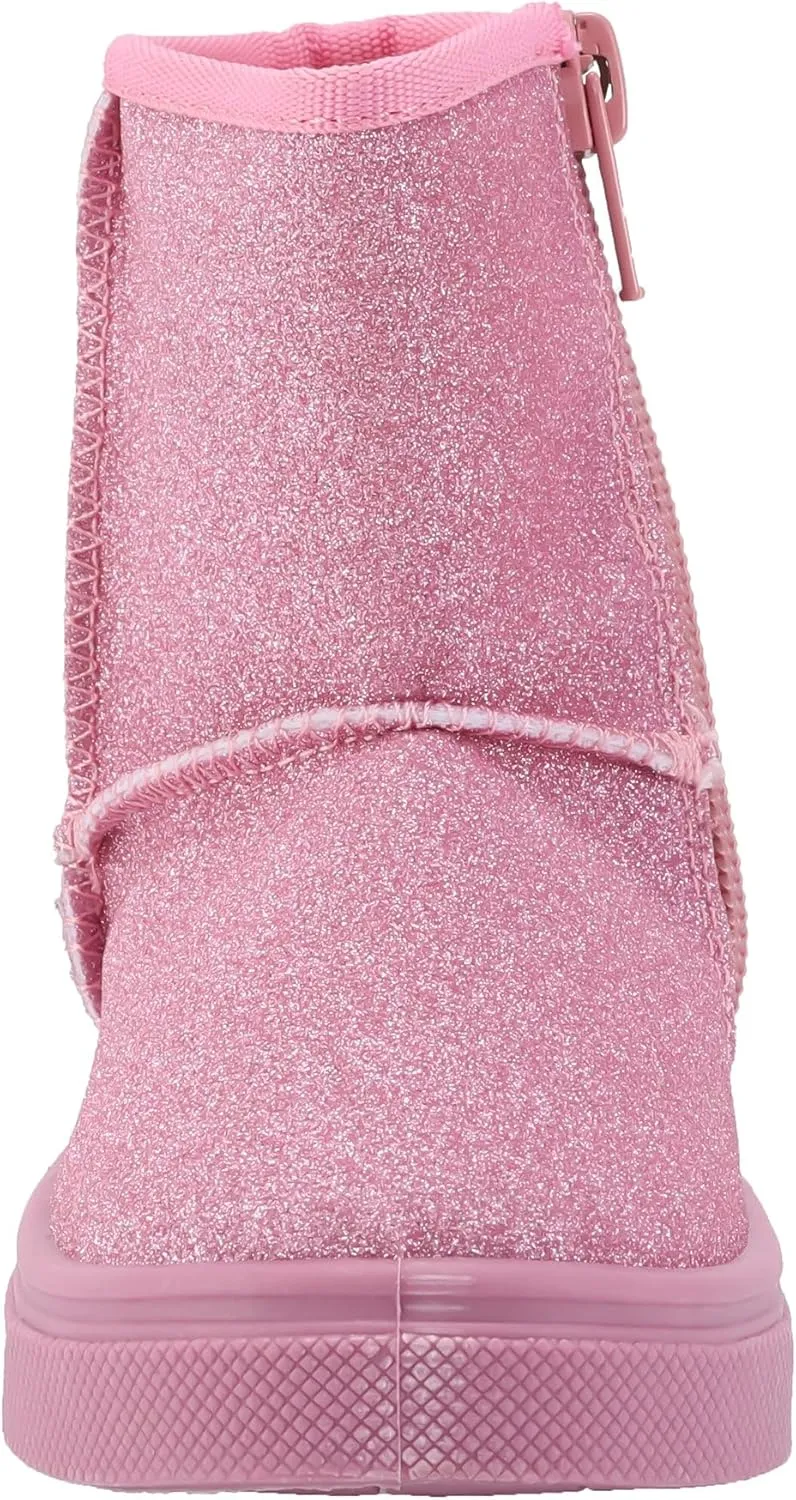 Oomphies Frost Kids' Cozy Boots with Faux Fur Lining and Side Zipper  Durable Microfiber Upper, Rubber Sole