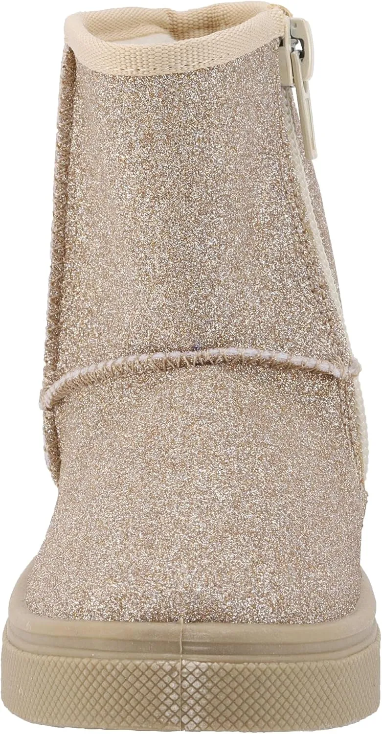 Oomphies Frost Kids' Cozy Boots with Faux Fur Lining and Side Zipper  Durable Microfiber Upper, Rubber Sole