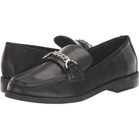 Pastry Black Leather Anne Klein Loafer Flats