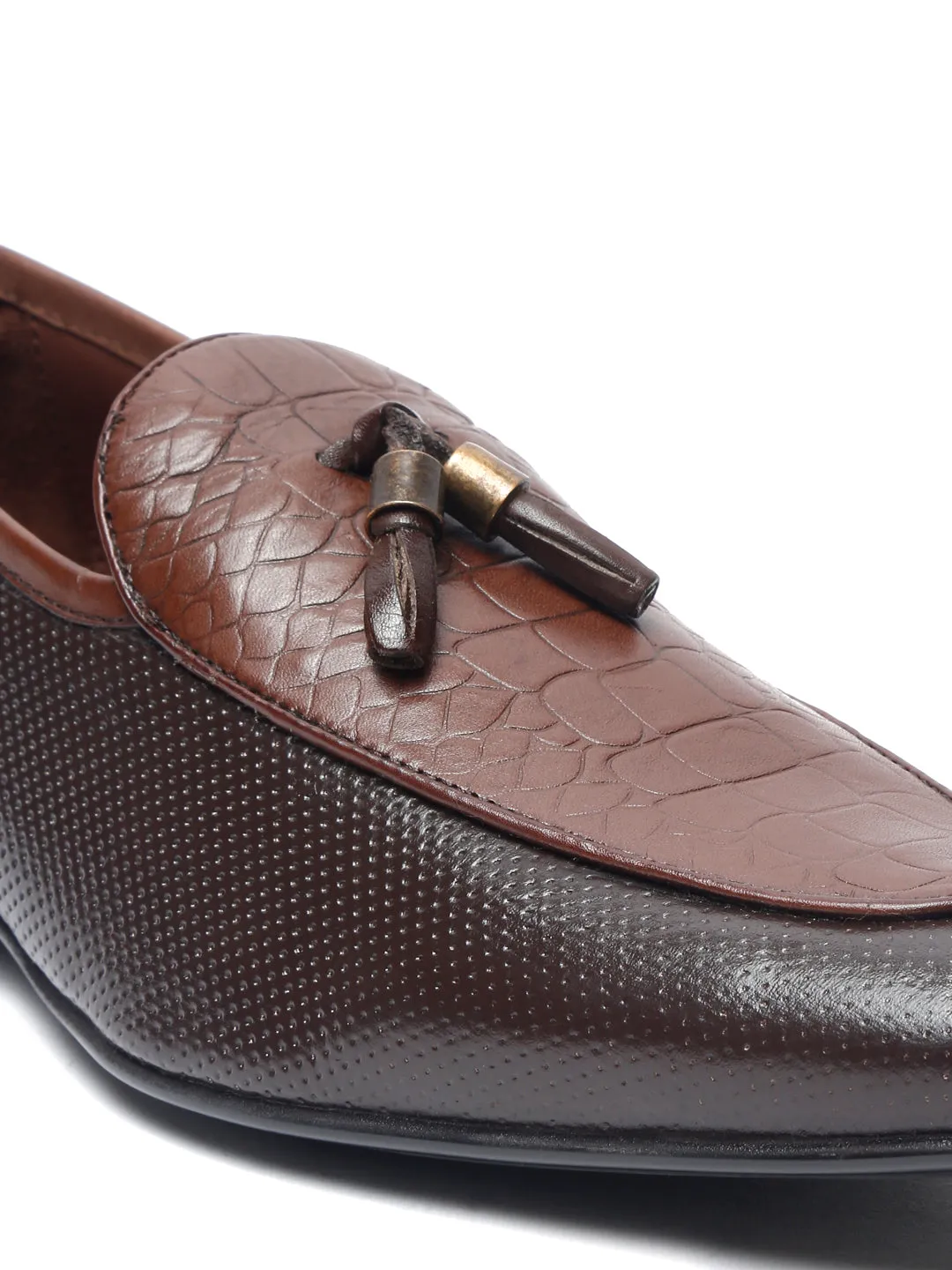Pelle Albero Tan Penne Loafers for Men