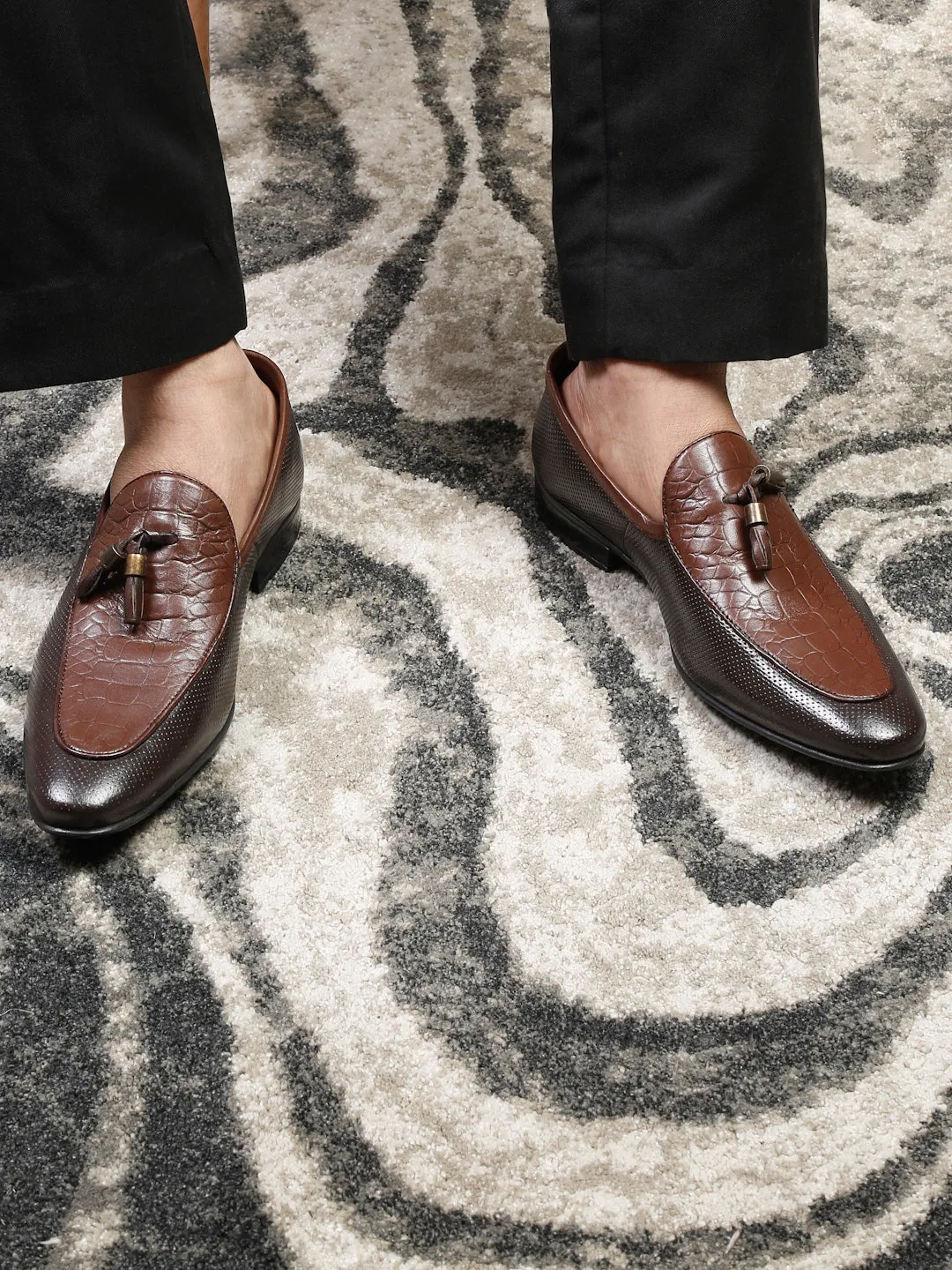 Pelle Albero Tan Penne Loafers for Men