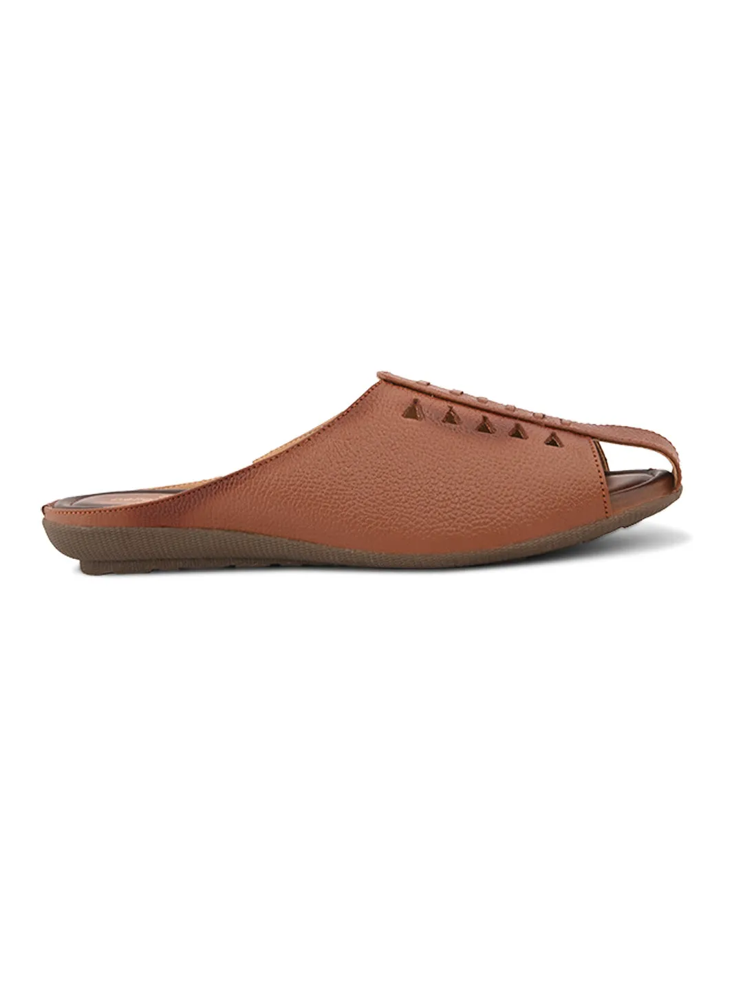 Pelle Albero Women Brown Leather Flat Mules