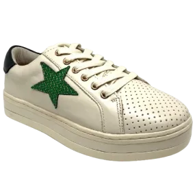 Pixie  -  Cream/Green/Black Sneakers