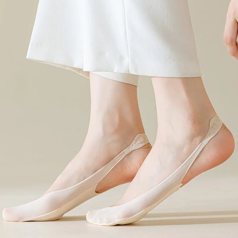 Plus Size Summer Padded Half No Show Socks(6 Pairs)