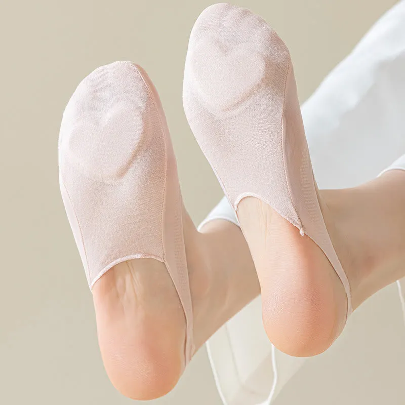 Plus Size Summer Padded Half No Show Socks(6 Pairs)
