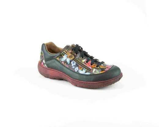 Portofino Women's Pattern Lace & Zip Sneakers- Mexico