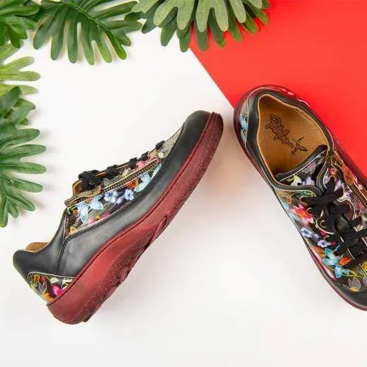 Portofino Women's Pattern Lace & Zip Sneakers- Mexico
