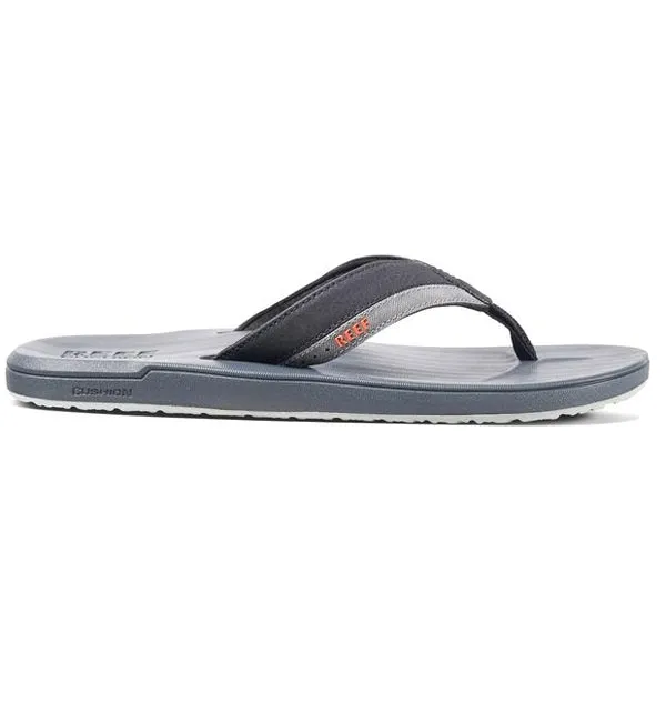 Reef Contoured Cushion Flip Flops  - Grey/Orange