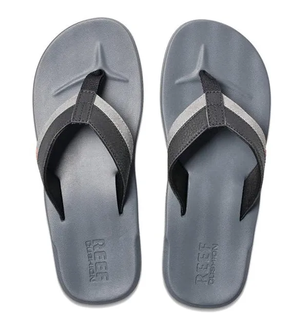 Reef Contoured Cushion Flip Flops  - Grey/Orange