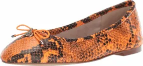 Sam Edelman Felicia Neon Orange Slip-On Rounded Toe Flexible Ballet Flats