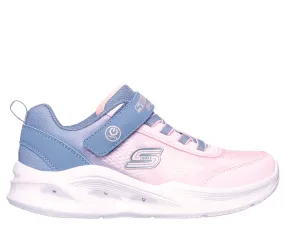 Skechers Kid's Sola Glow Sneakers- Grey/ Light Pink