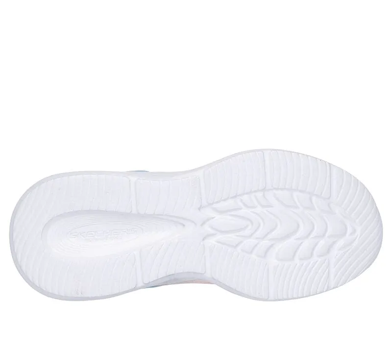 Skechers Kid's Sola Glow Sneakers- Grey/ Light Pink