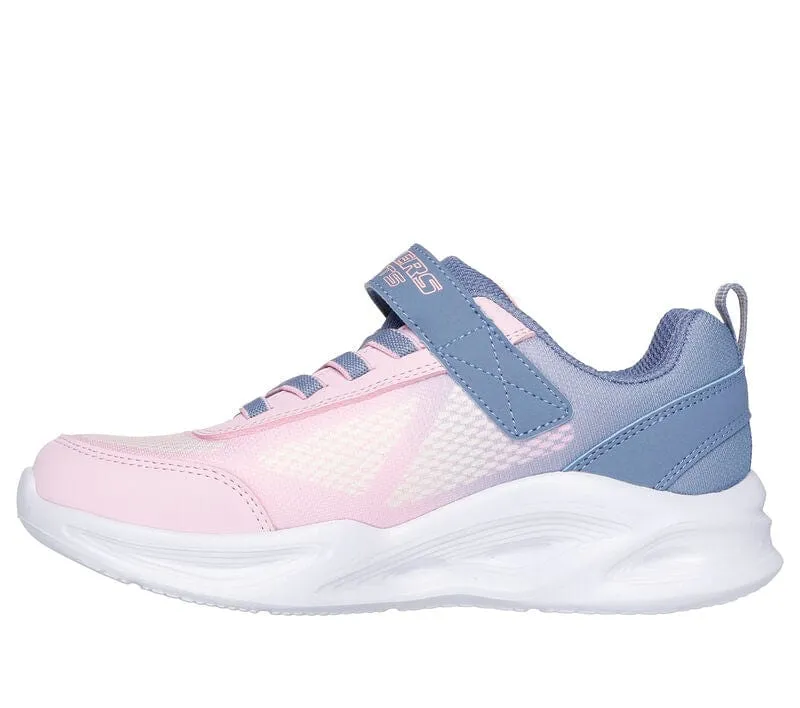 Skechers Kid's Sola Glow Sneakers- Grey/ Light Pink
