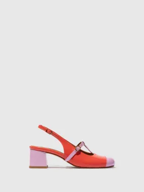 Sling-Back Sandals SOLN083FLY PINK/SCARLET