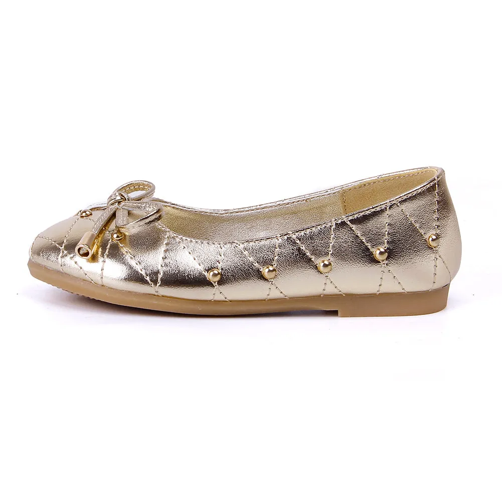 Slip-on Mary Jane Dress Ballerina Ballet Flat with Rivet for Girl