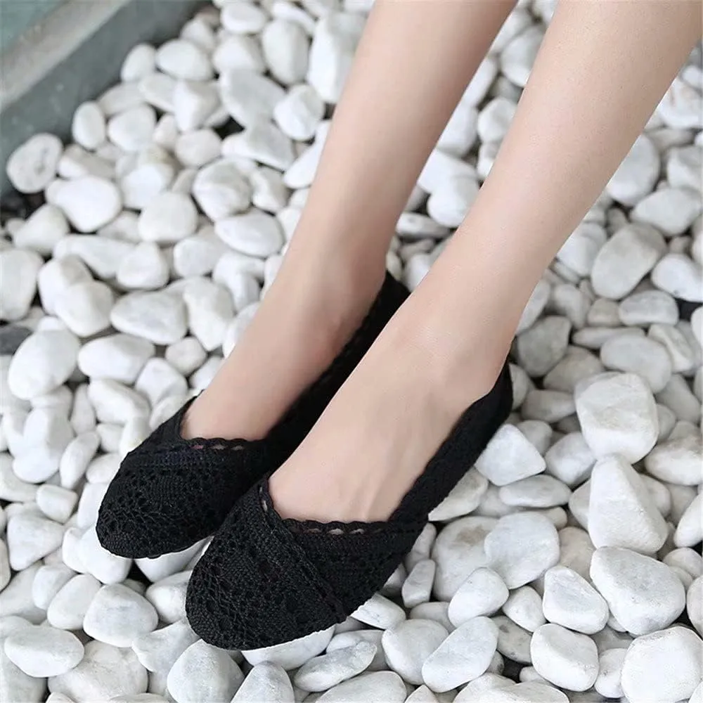 Stunner Women's Cut Out Breathable Lace Ballet Flats