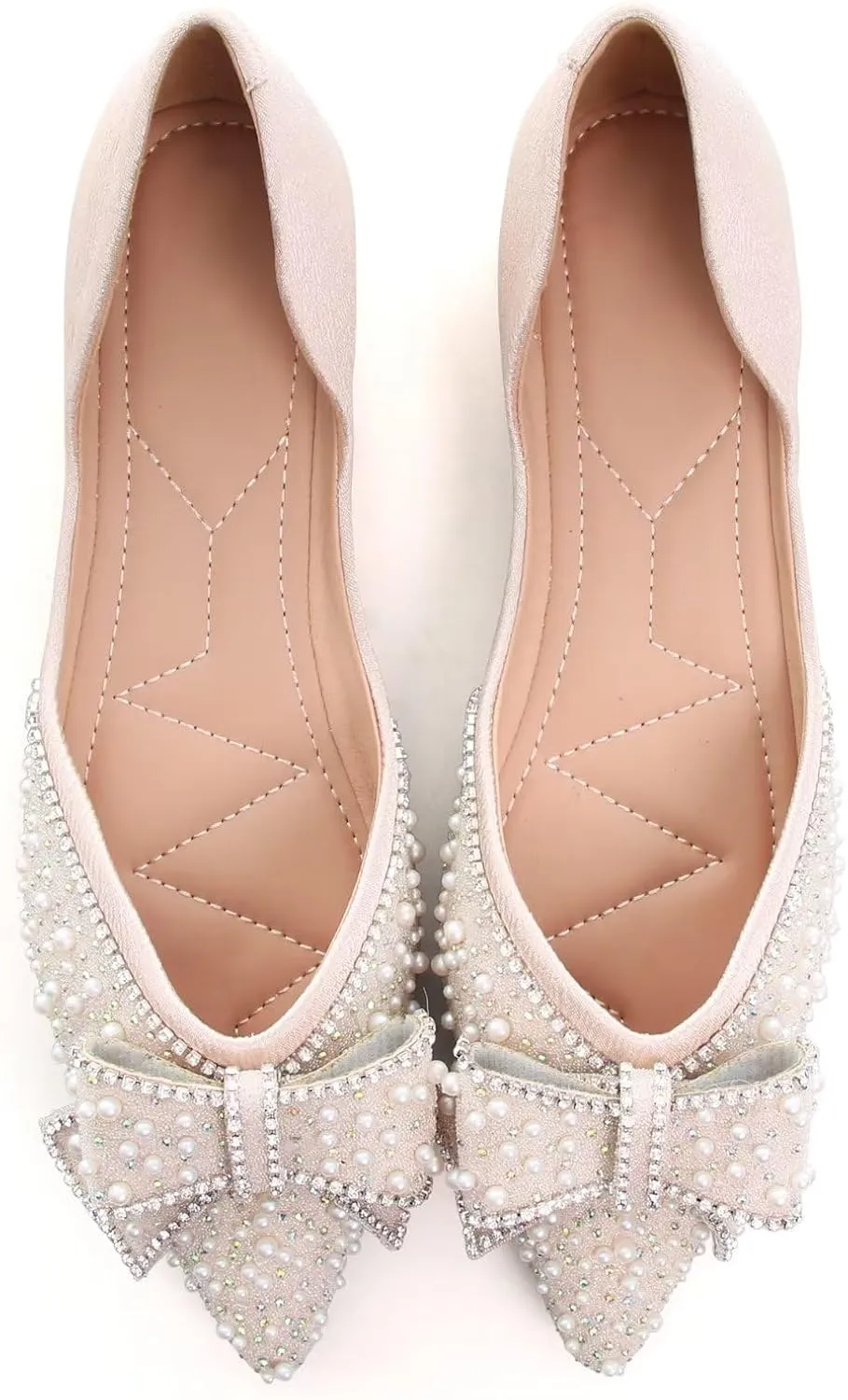 Stunner Womens Flats Comfortable Pointed Toe Flats Shoes Bowknot Breathable Dress Flats for Women