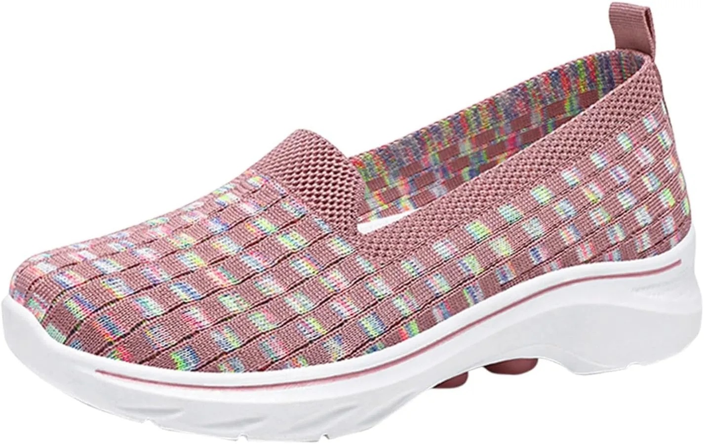 Summer Shoes for Women 2024 Flat Slip On Go Knit Tennis Flats Breathable Soft Ballet Shoes Comfortable Driving Walking Shoes