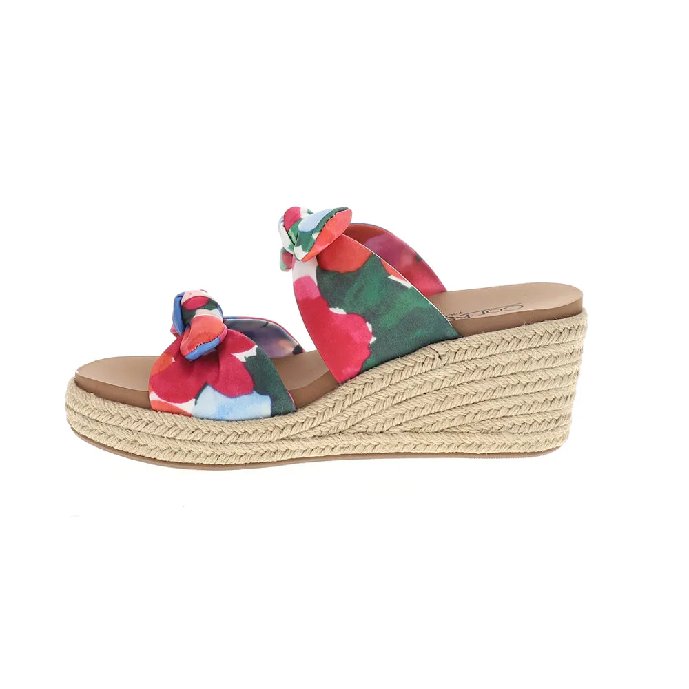 Tie The Knot Floral Wedge Sandals
