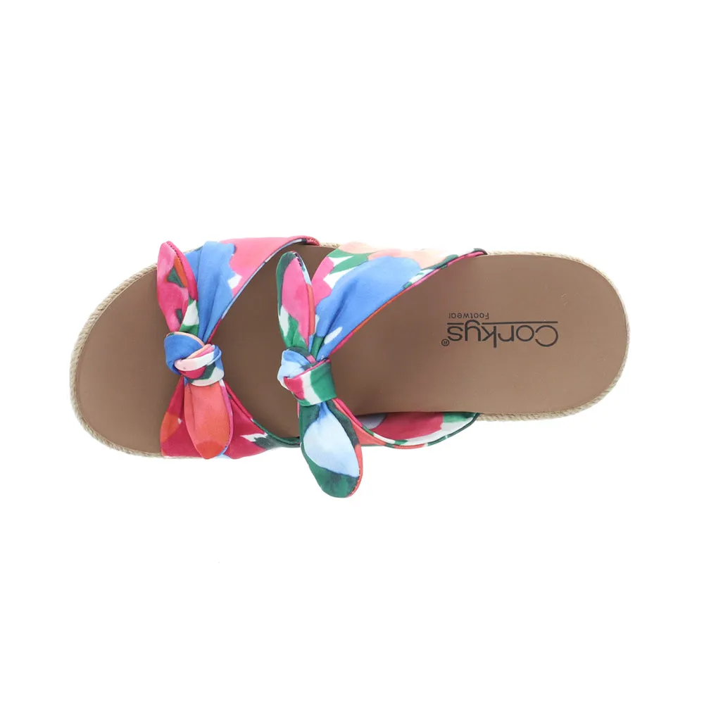 Tie The Knot Floral Wedge Sandals