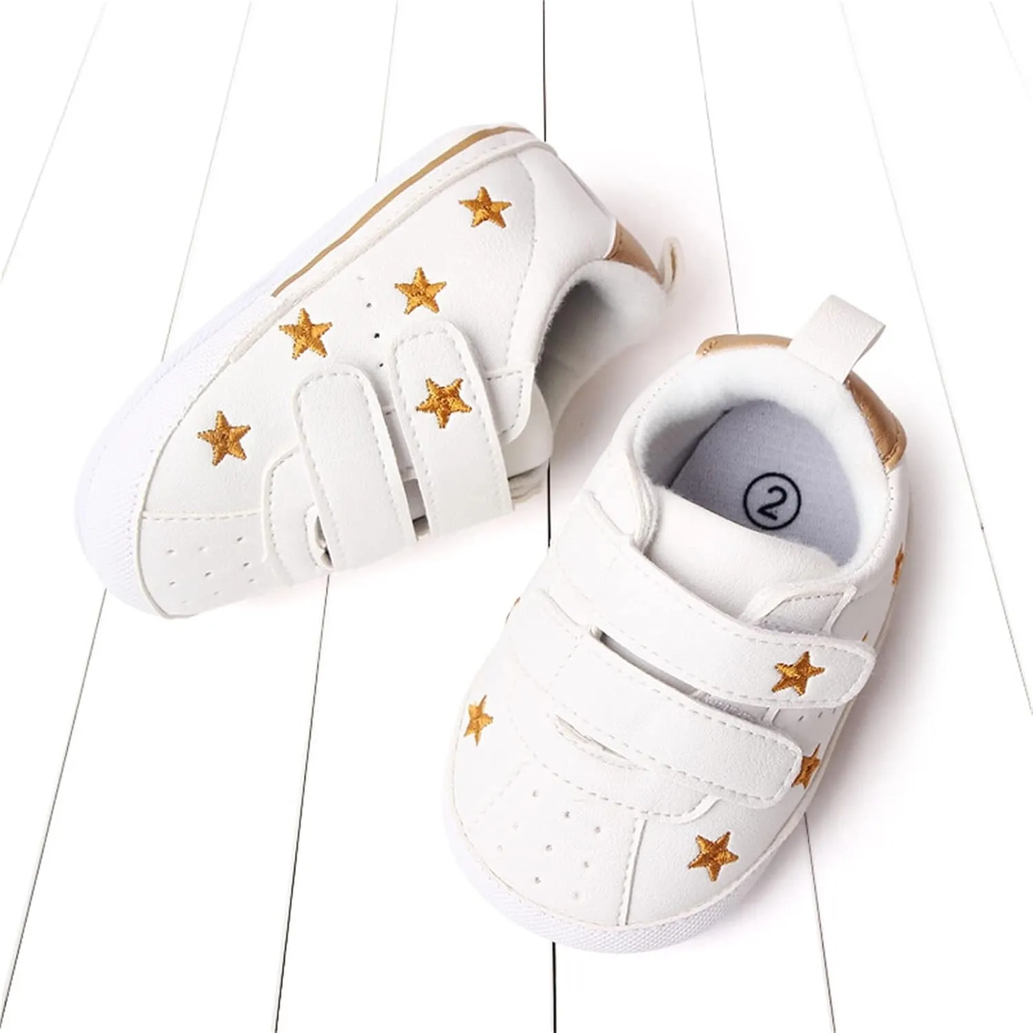 Toddler Boys Girls Flat Bottom Sports Shoes Lightweight Comfortable Double Strap Casual Sneakers for Indoor Outdoor