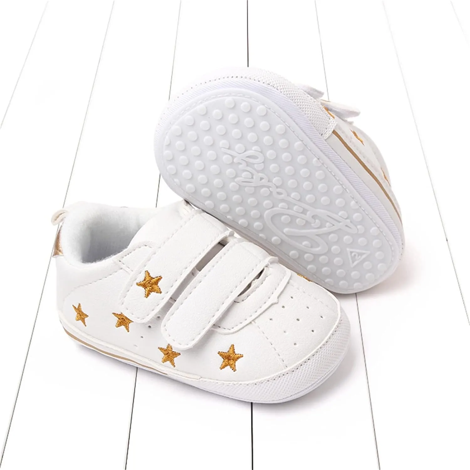 Toddler Boys Girls Flat Bottom Sports Shoes Lightweight Comfortable Double Strap Casual Sneakers for Indoor Outdoor