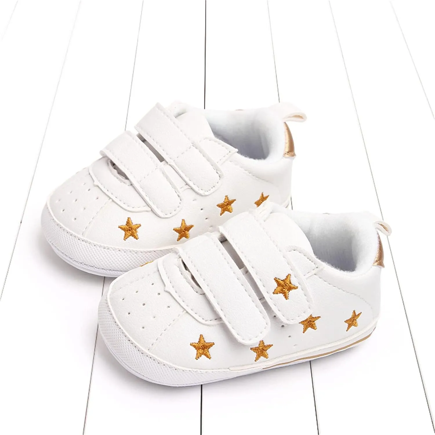 Toddler Boys Girls Flat Bottom Sports Shoes Lightweight Comfortable Double Strap Casual Sneakers for Indoor Outdoor