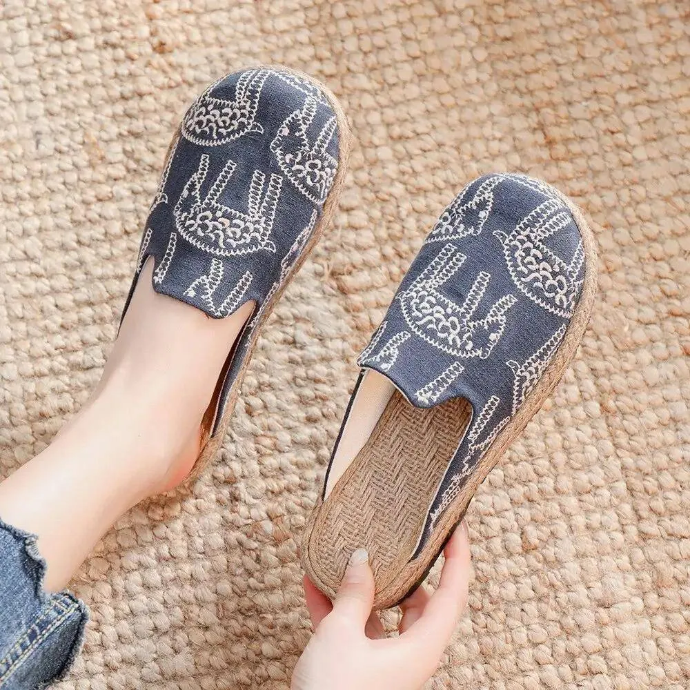 Trendy Woman flats hemp loafer fishermen