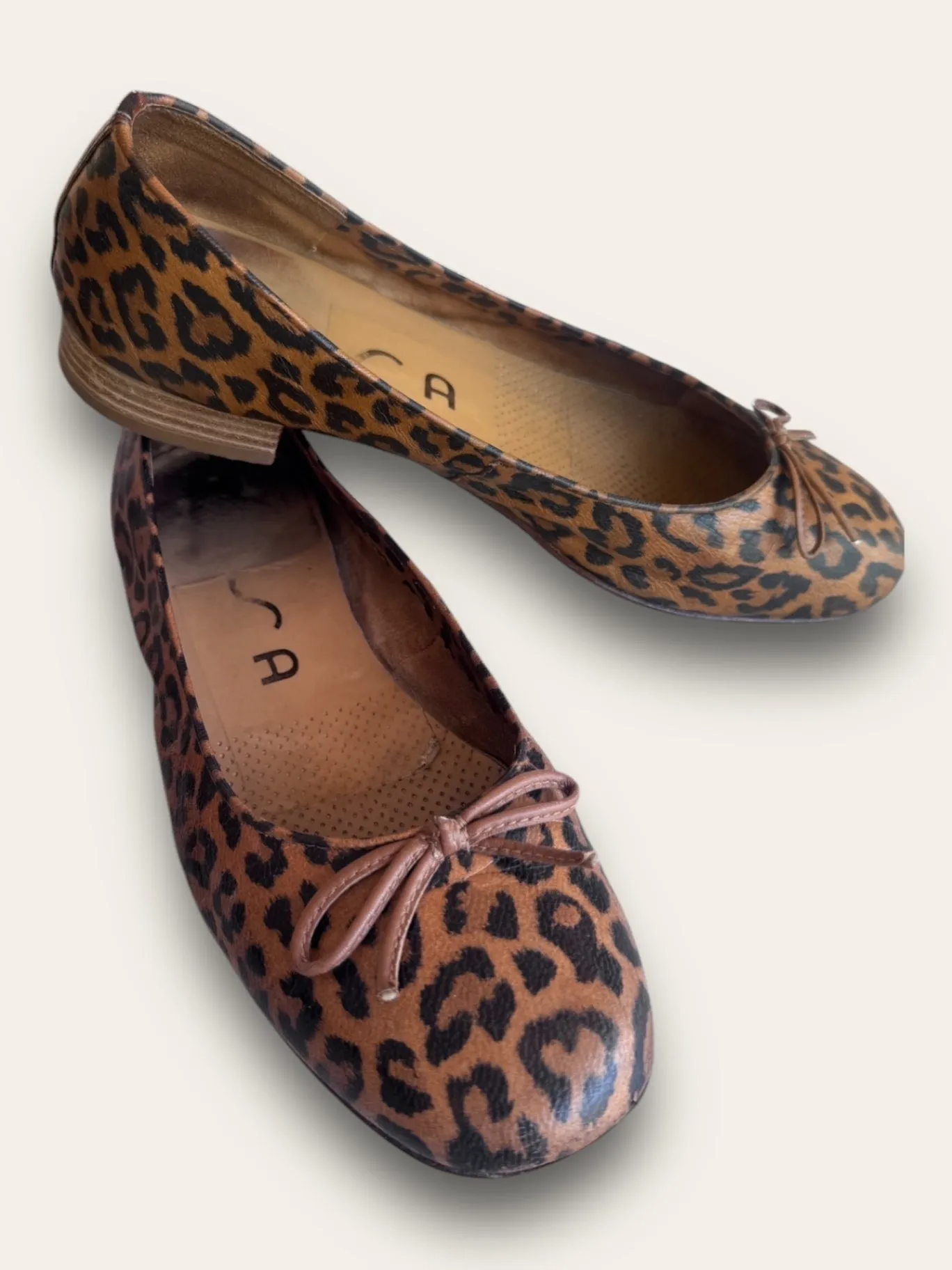 Unisa Leopard Print Ballet Flat RRP $89 Size 38