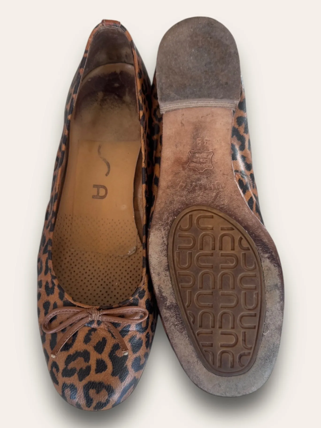 Unisa Leopard Print Ballet Flat RRP $89 Size 38