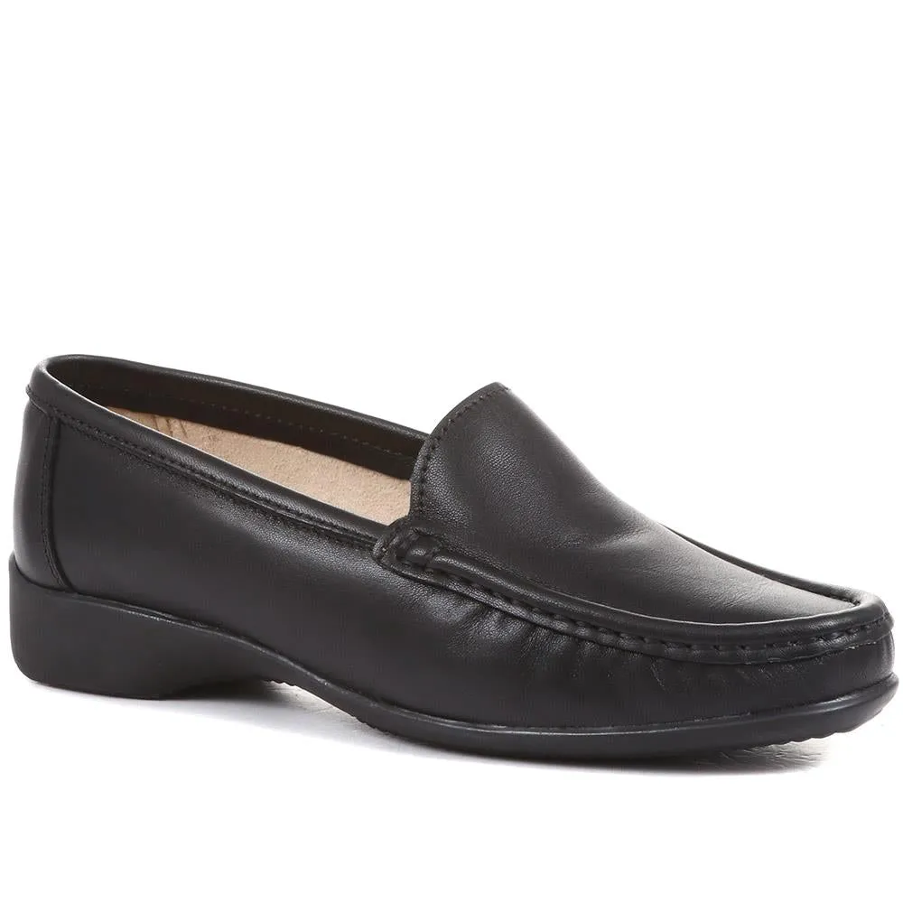 Wide-Fit Leather Loafers - CONT2400 / 309 091