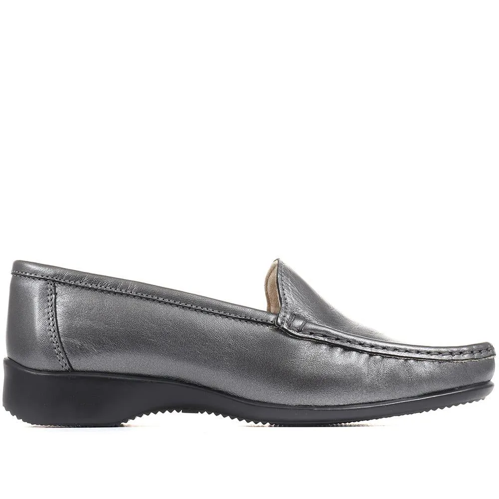 Wide-Fit Leather Loafers - CONT2400 / 309 091