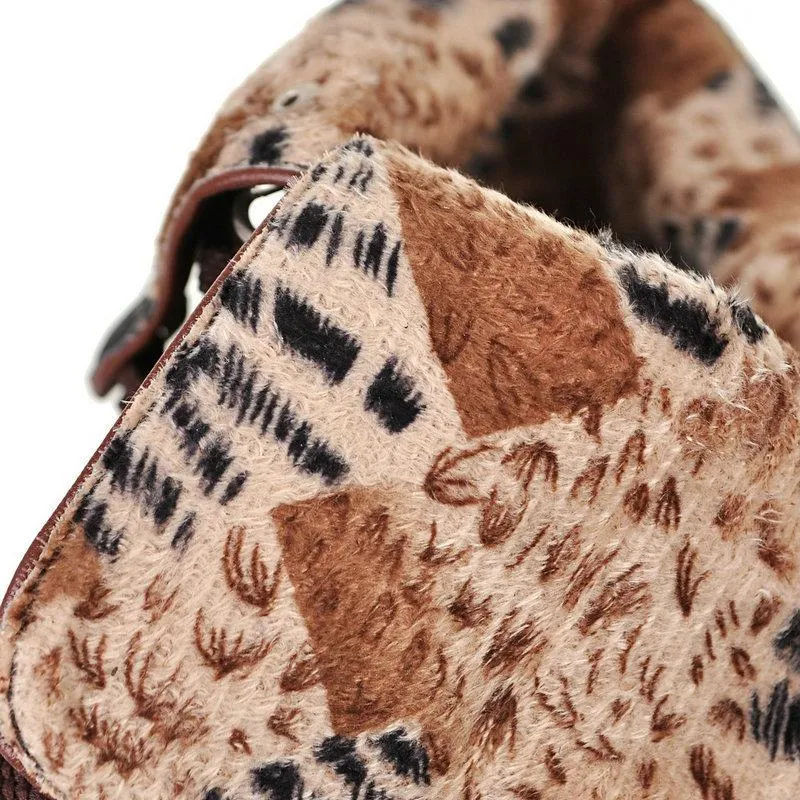 Women winter plush lining front lace ankle chunky combat boots