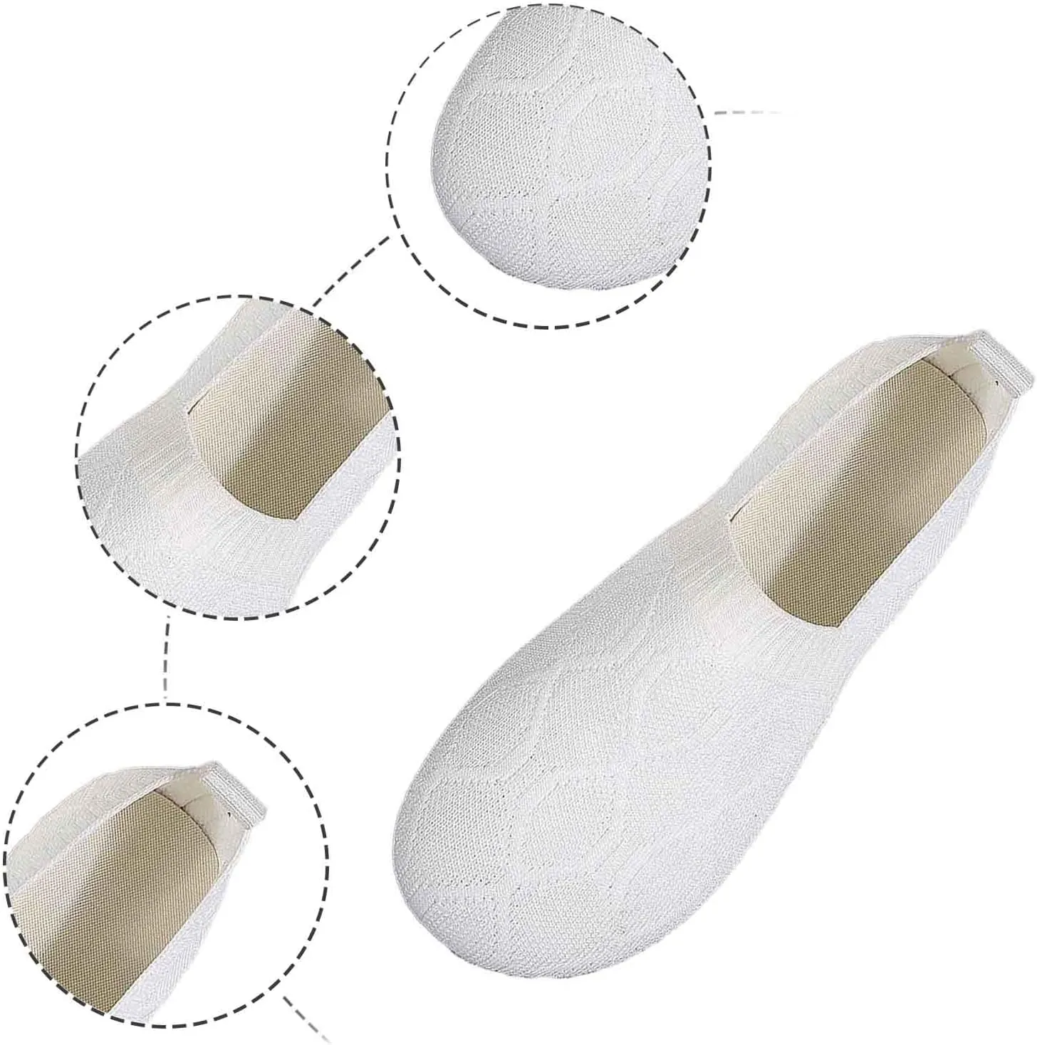 Women's Breathable Slip-On Casual Shoes Lightweight Comfortable Flat Sandals for Daily Wear Travel Outfits