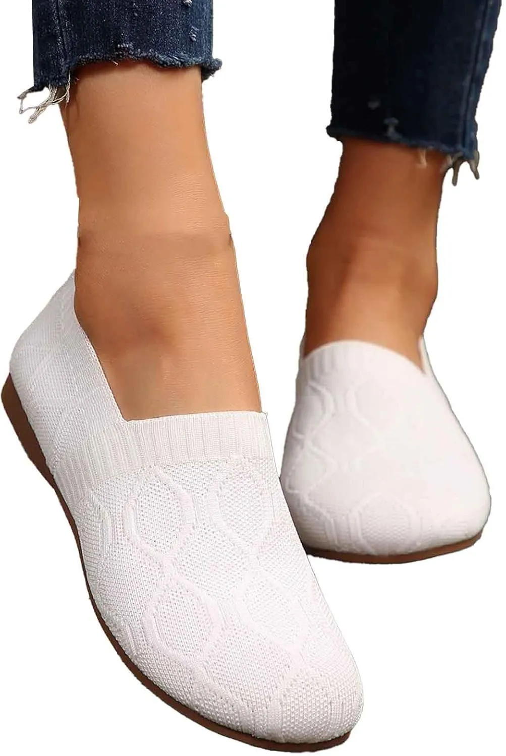 Women's Breathable Slip-On Casual Shoes Lightweight Comfortable Flat Sandals for Daily Wear Travel Outfits