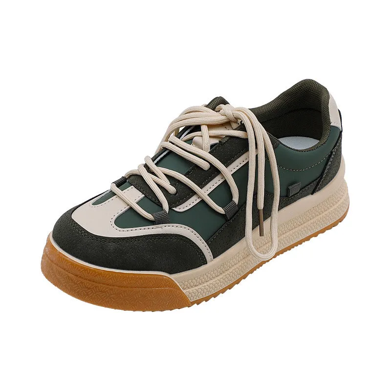 Women's Casual Sneakers Back To Milk Tea Tone Thick Sole Shoes | Brodtica.com