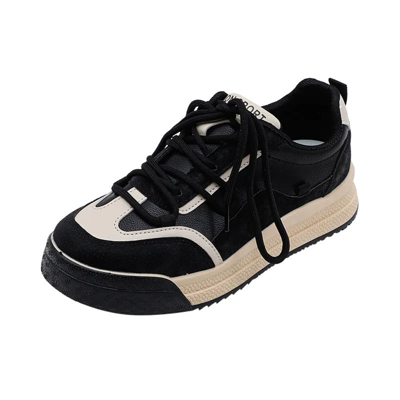 Women's Casual Sneakers Back To Milk Tea Tone Thick Sole Shoes | Brodtica.com