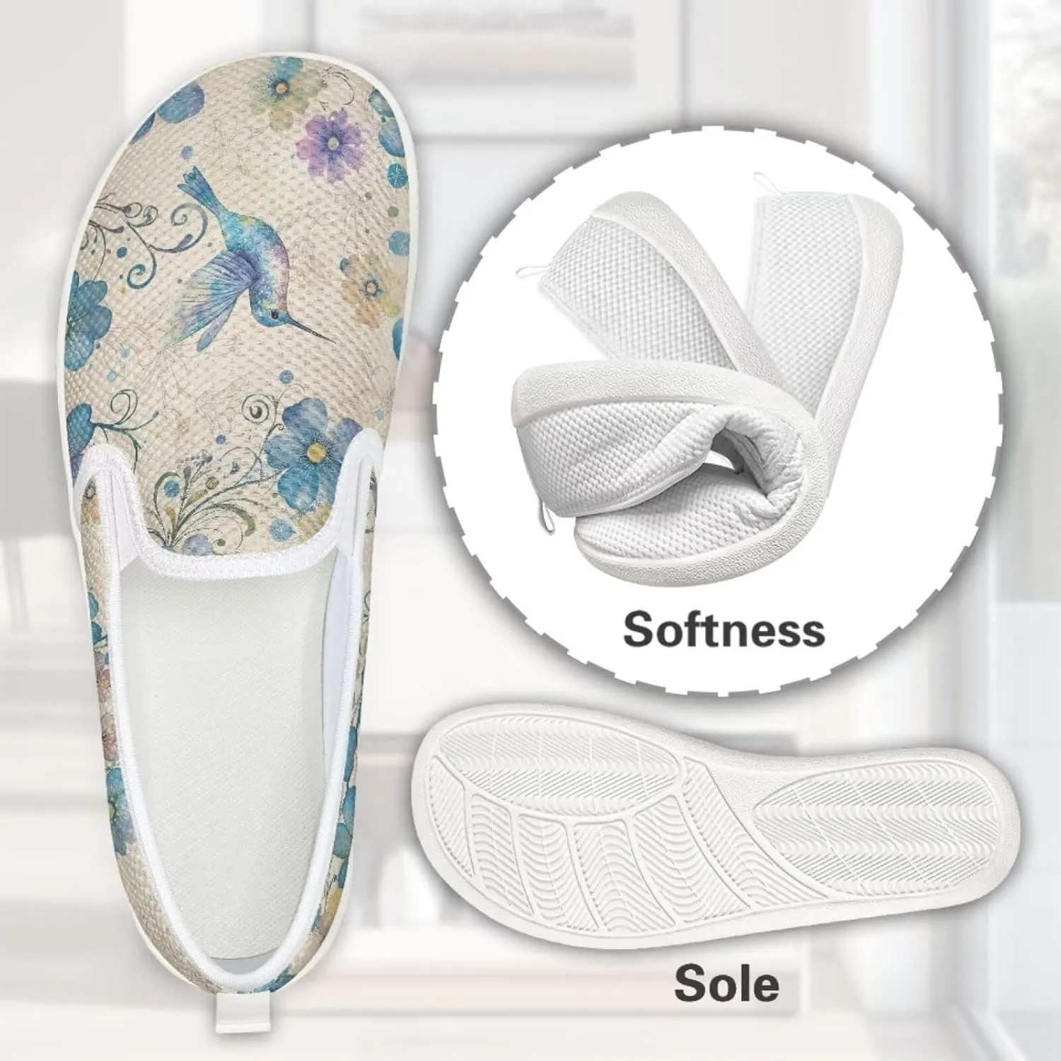 Women's Hummingbird Mesh Outdoor Flats Shoes Wedding Loafer Breathable Dress Work Business Shoes
