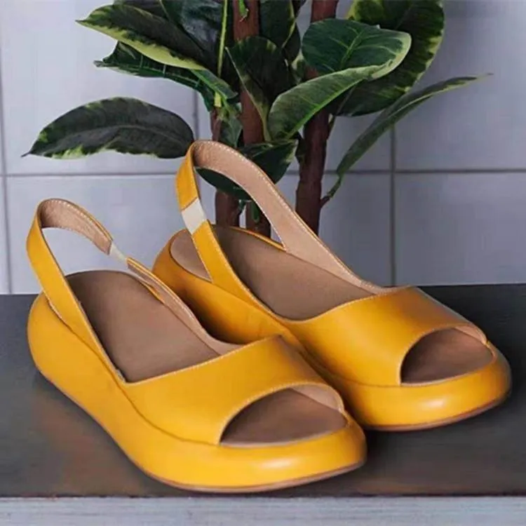 Women's peep toe low heel slingback sandals