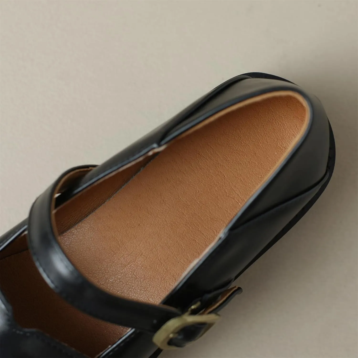 Women's Platform Round Closed Toe Pump Loafers Adjustable Buckle Comfortable Chunky Mid Heel Office Work Casual Fashion Business Dress Shoes All Weather Daily Wear Flats