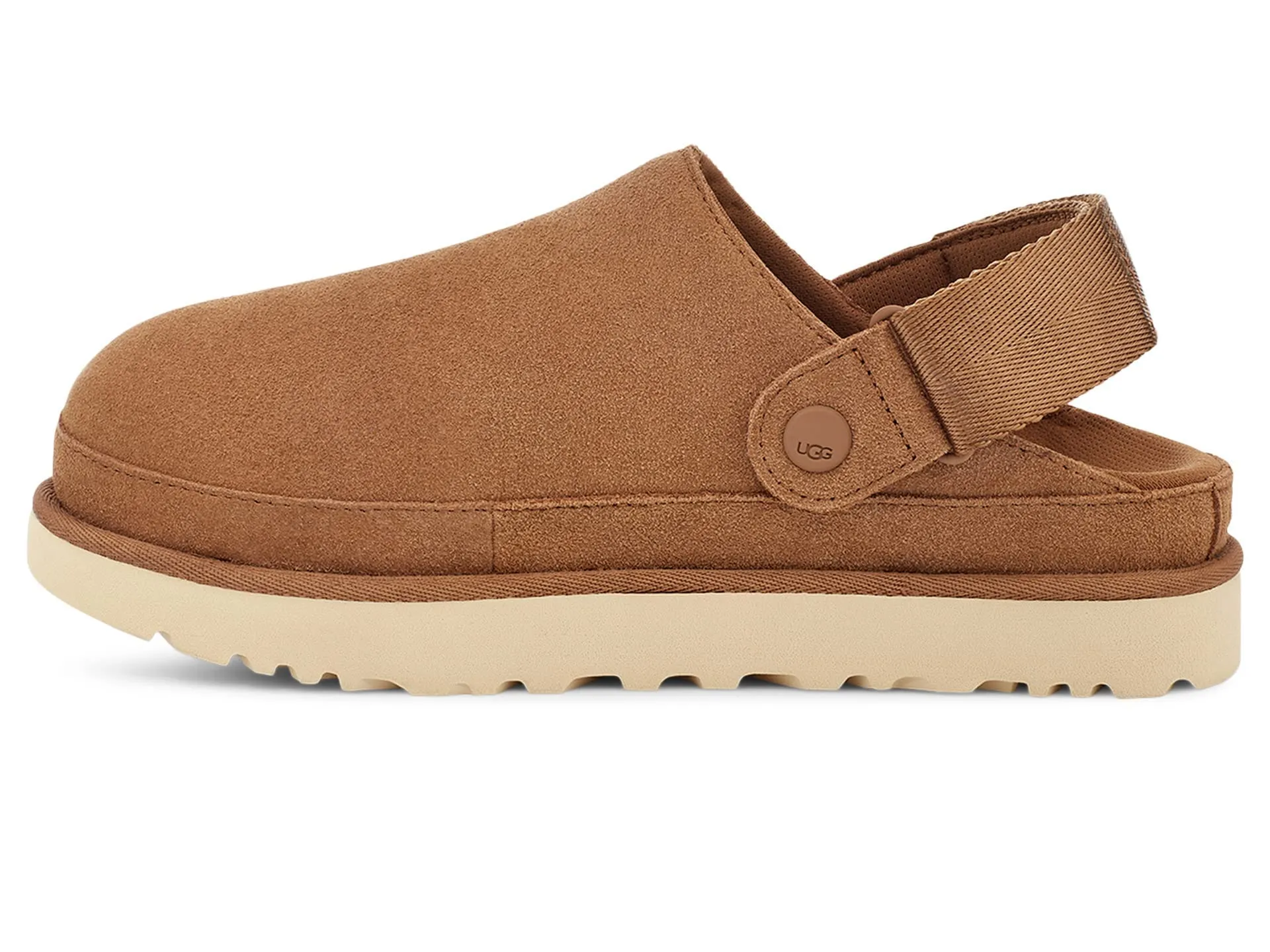 Women's Shoes UGG GOLDENSTAR CLOG PLATFORM Slip On Mules 1138252 CHESTNUT