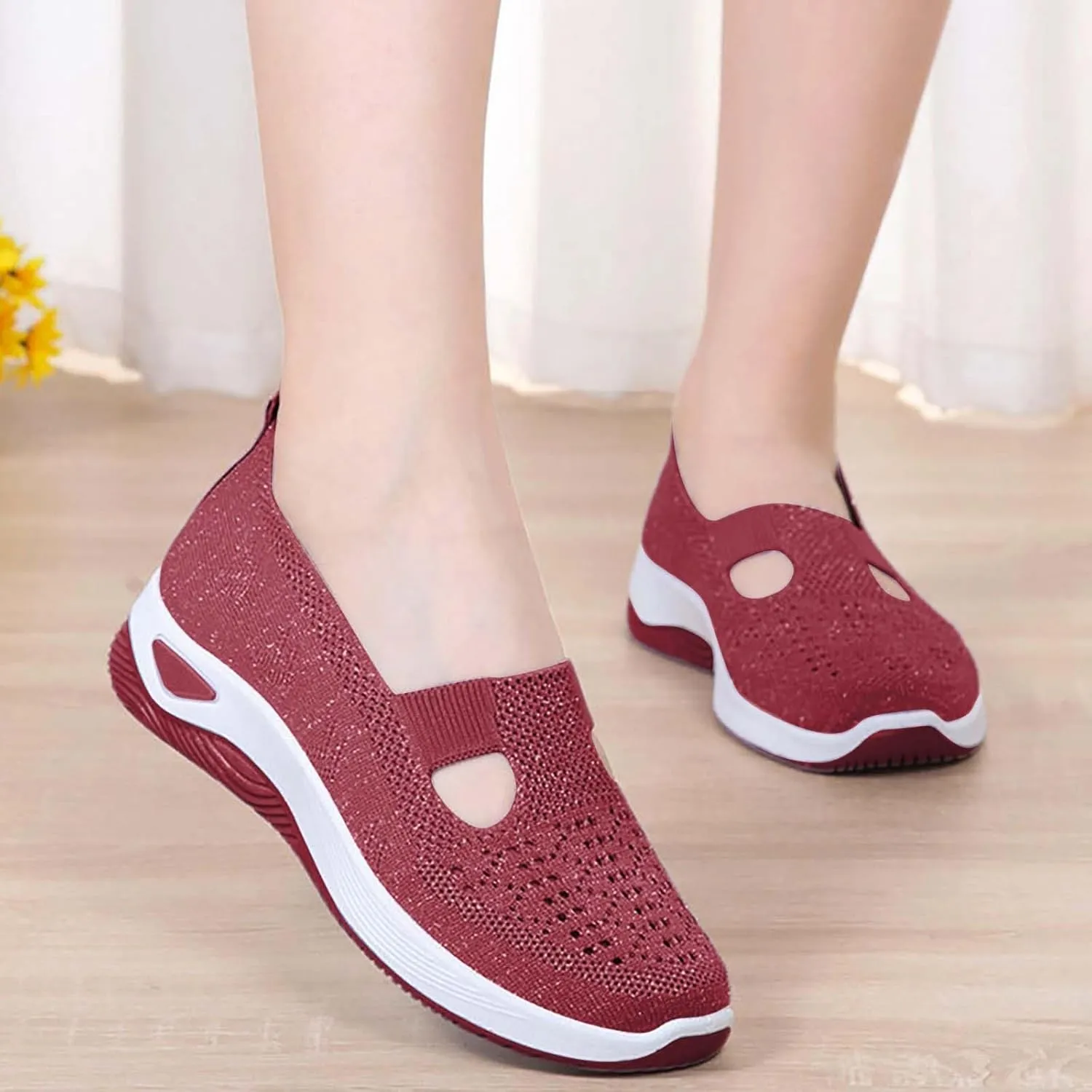 Women's Slip on Sneakers Shoes Woven Orthopedic Running Shoes for Women Casual Men Casual Shoes Fashion Sneakers 2025 Steel Toe Tennis Shoe Loafers Dress Shoe