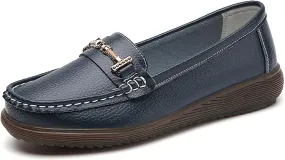 Women's Wide Width Loafers Comfort Slip on Shoes Walking Shoes for Ladies Mocassins Driving Shoe