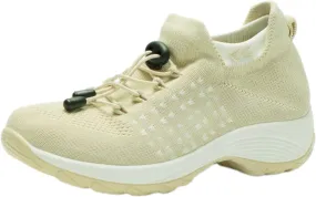 Women's Woven Orthopedic Breathable Soft Walking Tennis Shoes Womens Comfort Brown Casual Shoes White Platform Sneakers Platform Tennis Shoe Loafers Casual Slip On