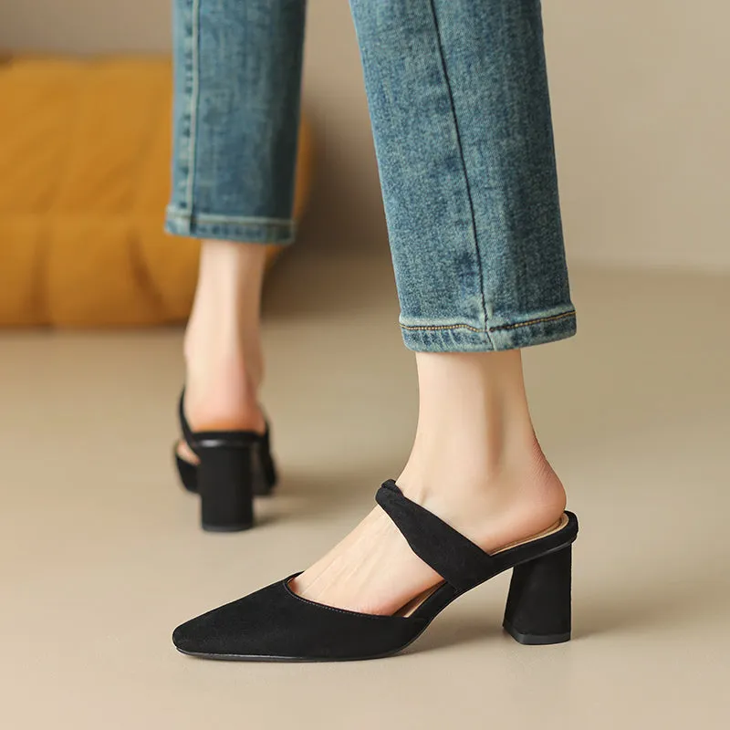 Zissy Block Heel Mules